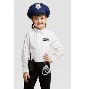 NWT Kids Police Officer Cop Halloween Dress Up Cosplay Costume Kit One Size New